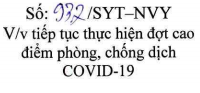 Tiếp tục thực hiện đợt cao điểm phòng, chống dịch COVID-19